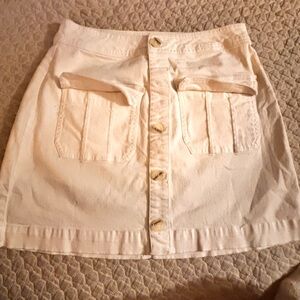 Copper Key white Button-Front Skirt